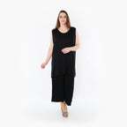 AKH Fashion Hose in gerader Form, aus Viskose, 1233.00225, Schwarz, Ausgefallen, Zeitlos