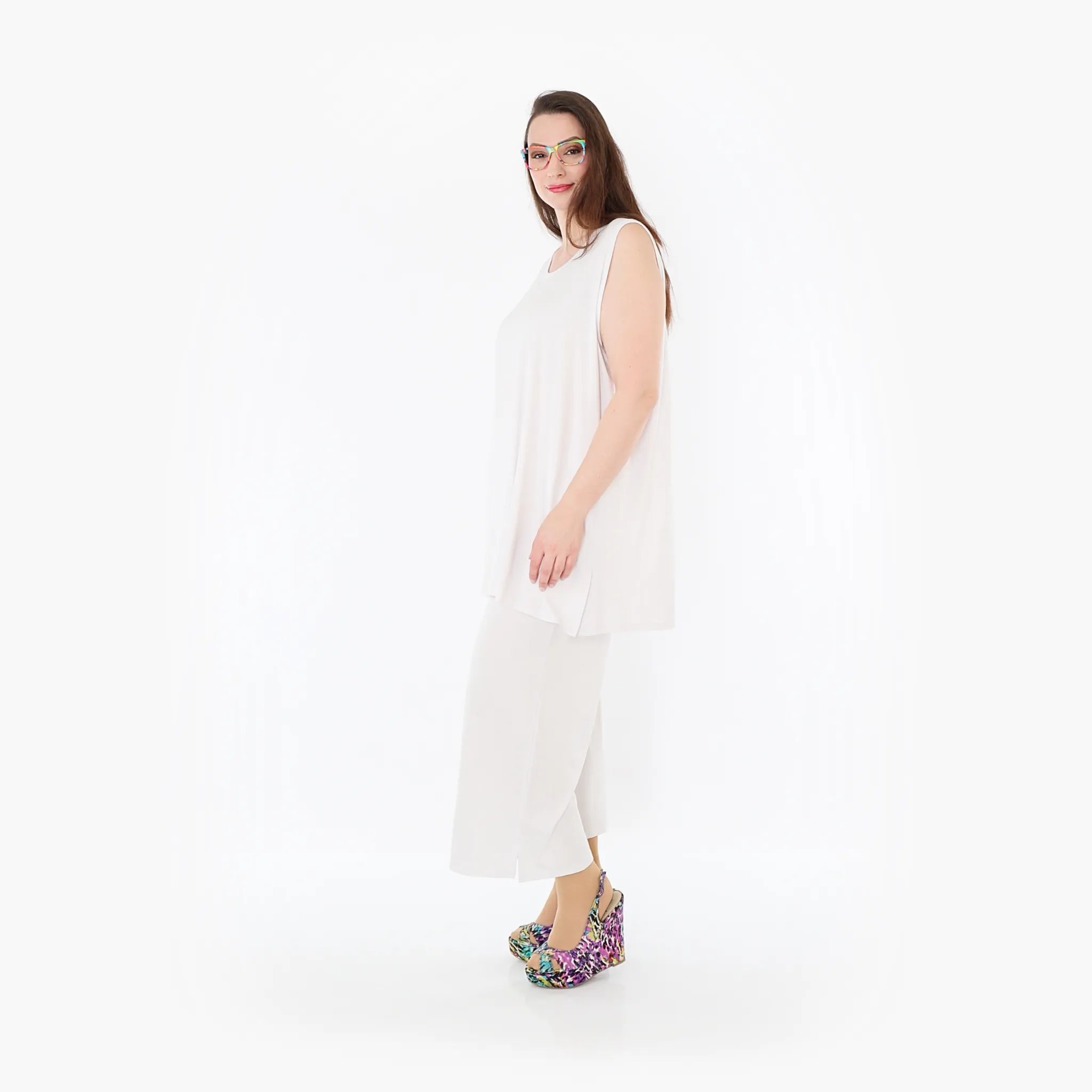 AKH Fashion Top in gerader Form, aus Viskose, 1233.06675, Weiß, Ausgefallen, Zeitlos