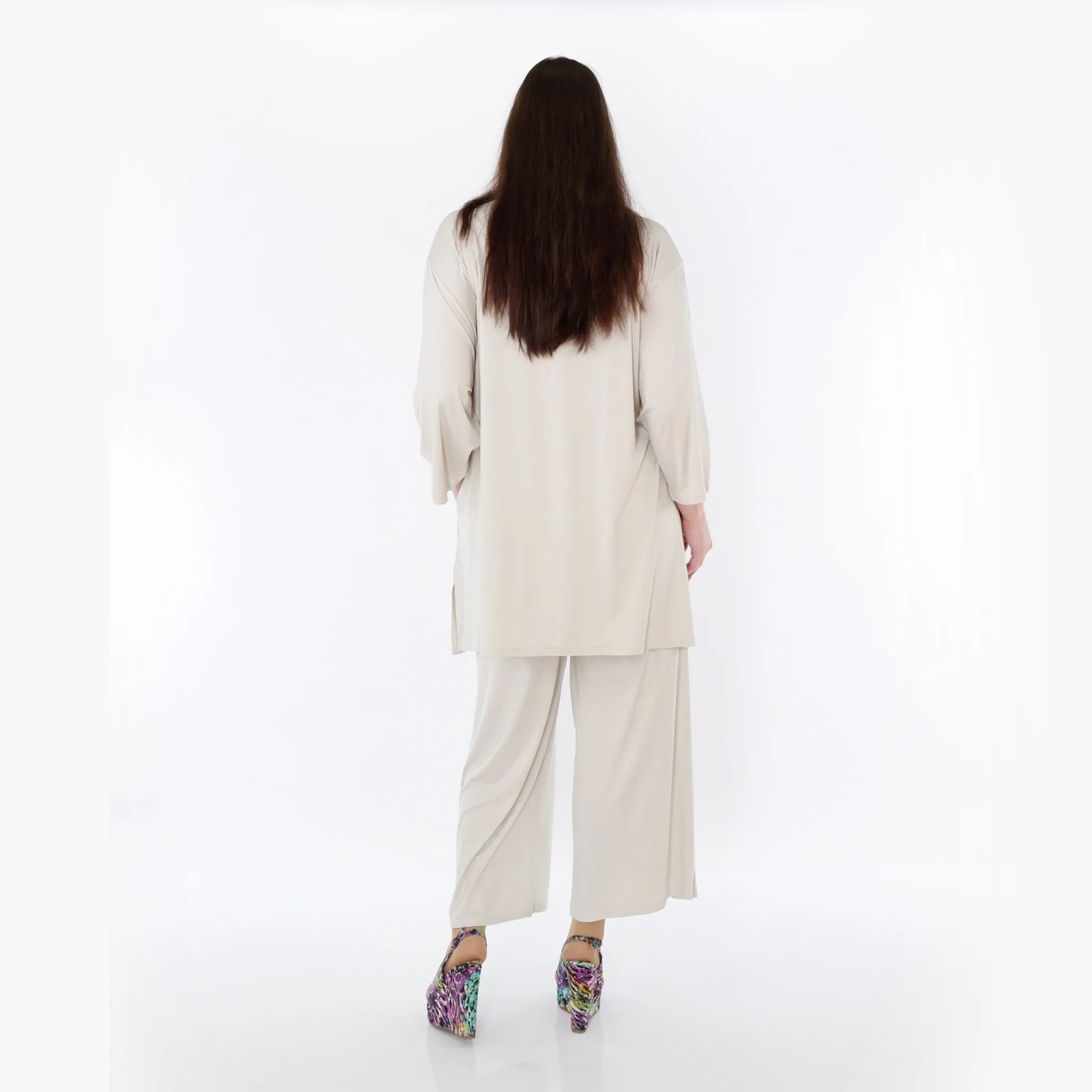  AKH Fashion Bigshirt in gerader Form, aus Viskose, 1233.07054, Beige, Ausgefallen, Zeitlos