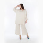  AKH Fashion Bigshirt in gerader Form, aus Viskose, 1233.07054, Beige, Ausgefallen, Zeitlos