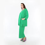  AKH Fashion Bigshirt in gerader Form, aus Viskose, 1233.07054, Grün, Ausgefallen, Zeitlos