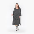  Ballonkleid von AKH Fashion aus Materialmix, 1289.06025, Schwarz/Weiß, Schick, Modern