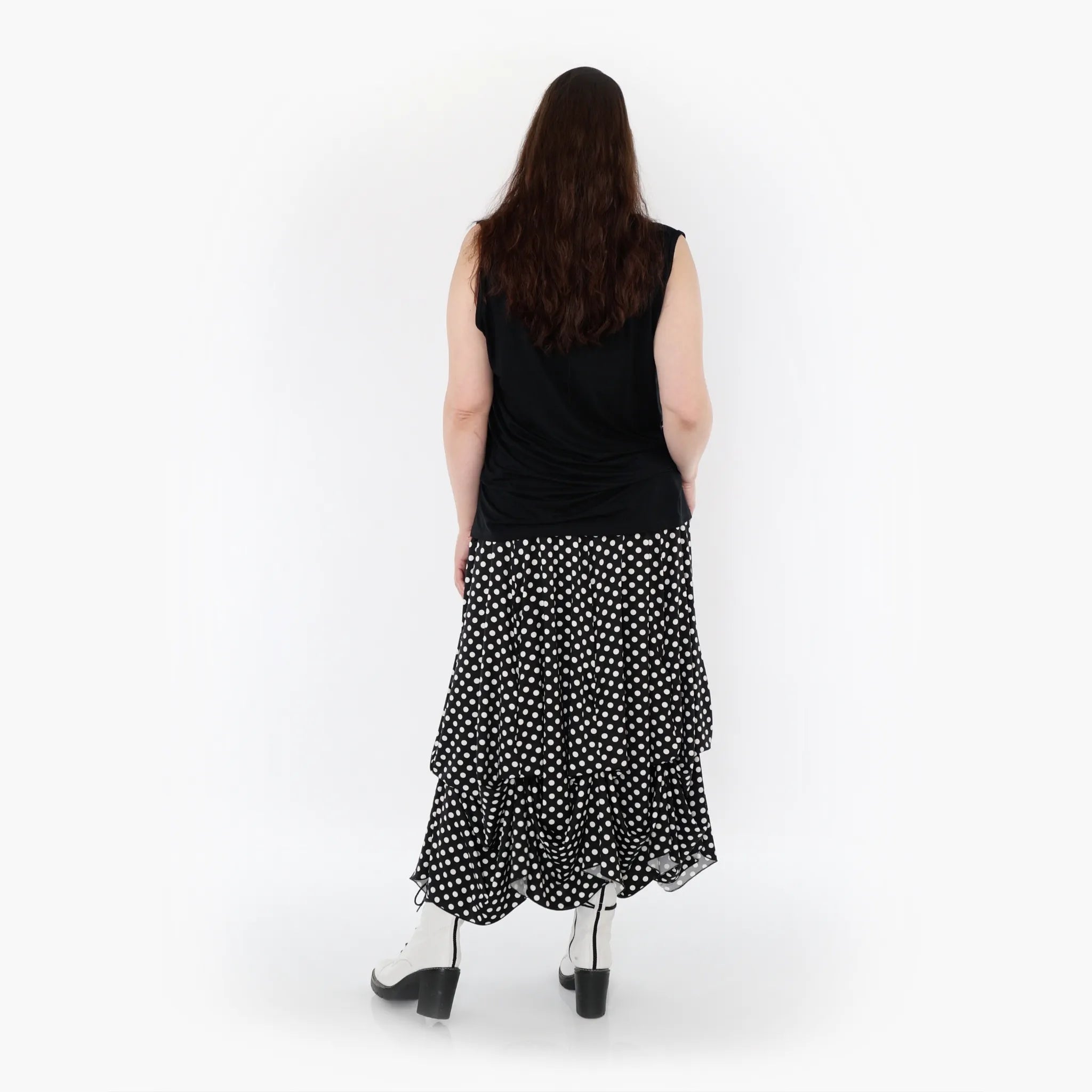  Ballonrock von AKH Fashion aus Materialmix, 1289.07559, Schwarz/Weiß, Schick, Modern