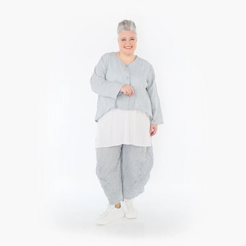  Ballonhose von AKH Fashion aus Materialmix, 1372.08069, Hellgrau, Ausgefallen, Zeitlos