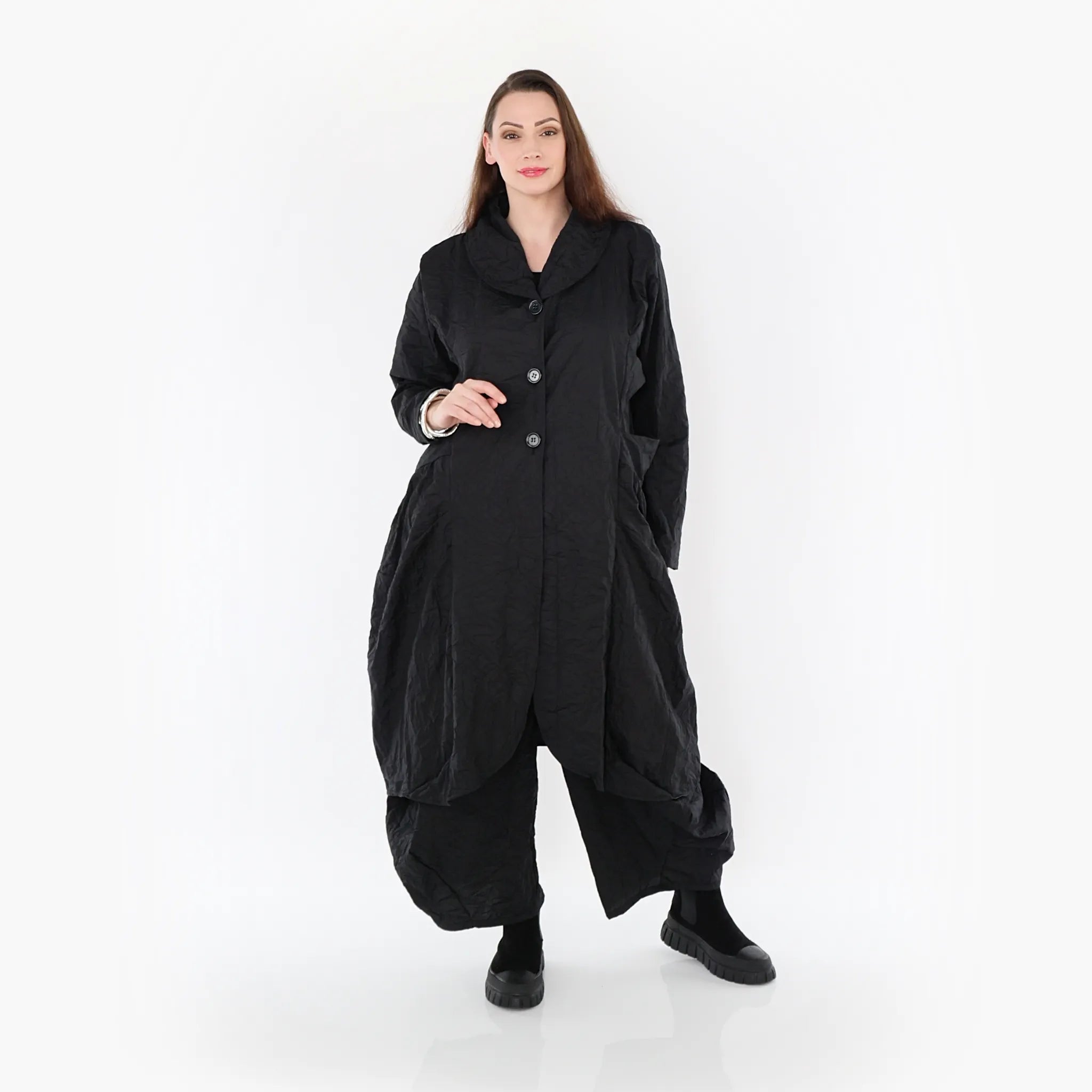 Ballonmantel von AKH Fashion aus Materialmix, ausgefallene, zeitlose Lagenlook Mode