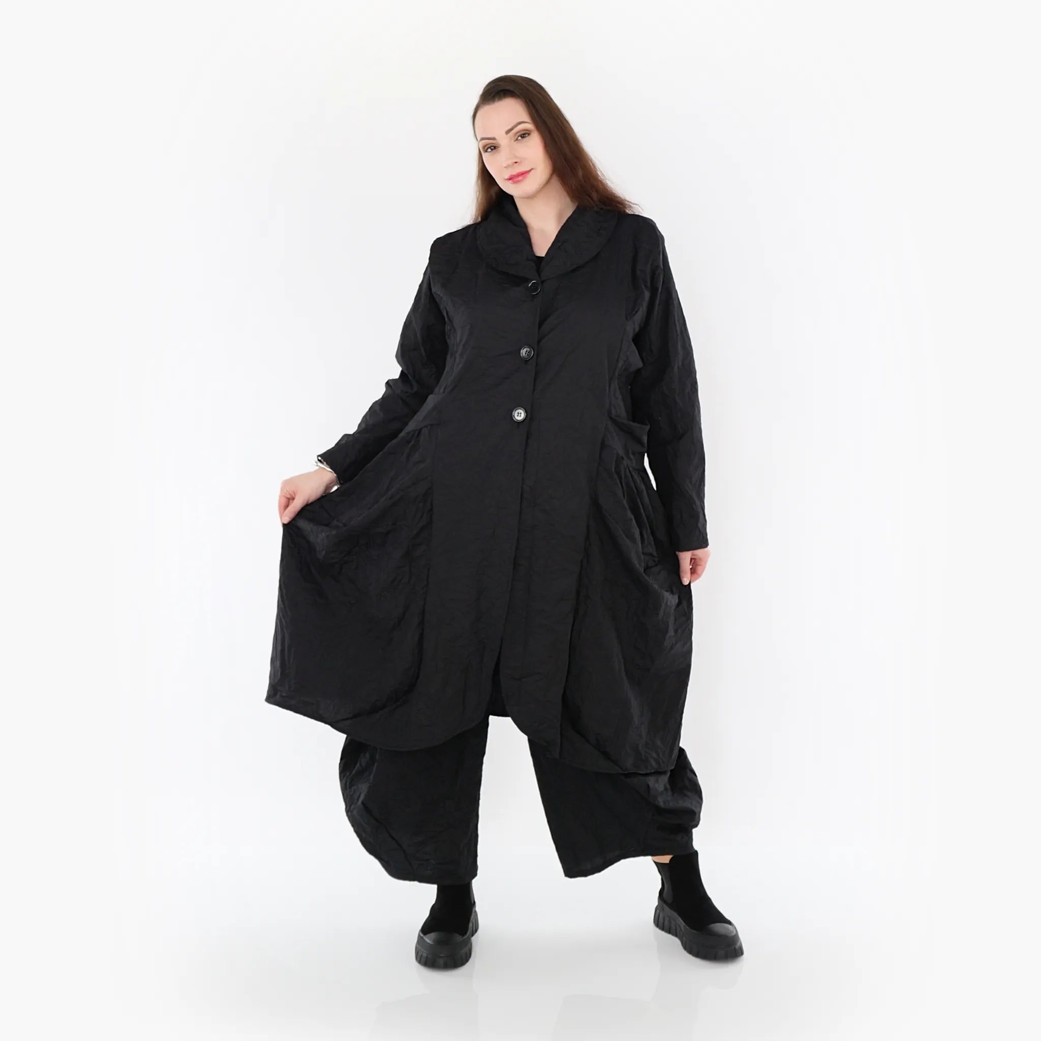 Ballonmantel von AKH Fashion aus Materialmix, ausgefallene, zeitlose Lagenlook Mode