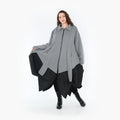  Ballonmantel von AKH Fashion aus Materialmix, 1394.07003, Grau-Schwarz, Schick, Modern