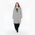  Ballonmantel von AKH Fashion aus Materialmix, 1399.02494, Weiß-Schwarz, Raute, Schick