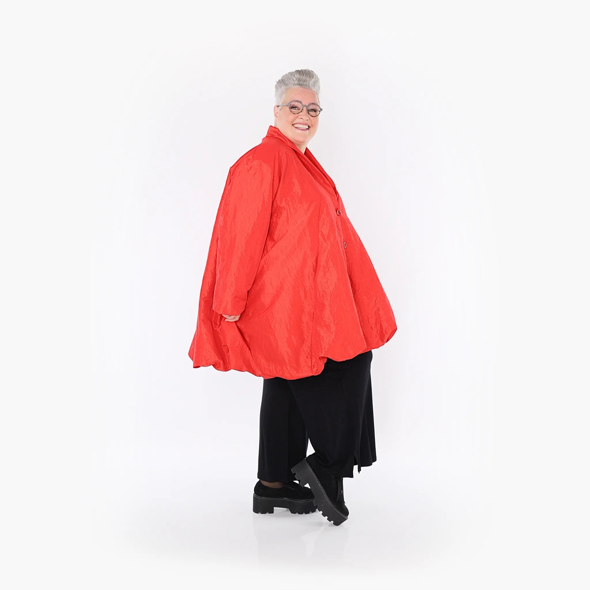  A-Form Jacke von AKH Fashion aus Polyester, 1404.07015, Rot, Schick, Modern, Bequem