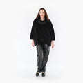  AKH Fashion Bigshirt in kastiger Form, aus Polyester, 1413.03091, Schwarz, Schick, Modern