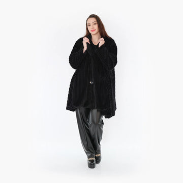  A-Form Jacke von AKH Fashion aus Polyester, 1413.07015, Schwarz, Schick, Modern, Bequem