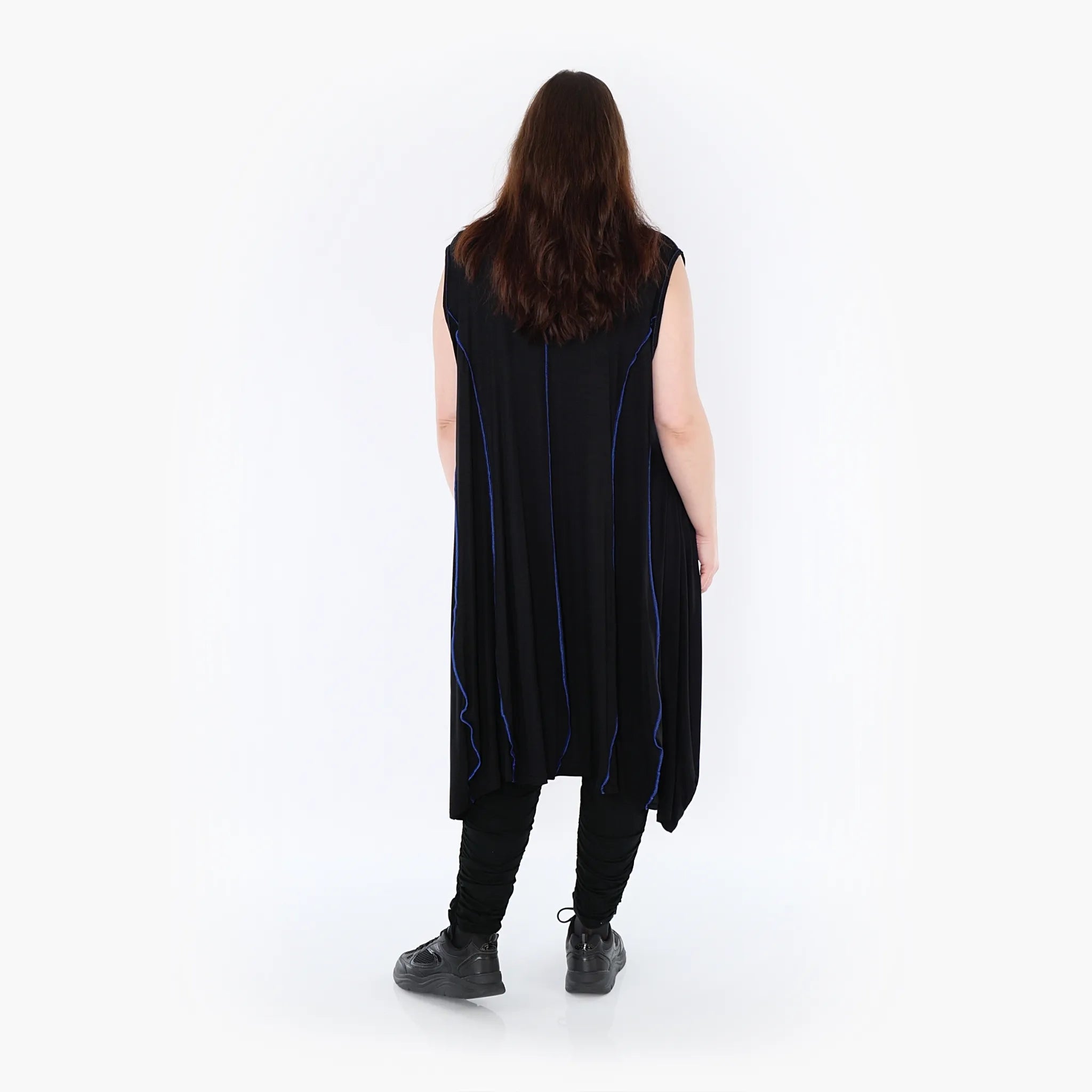  Ballon Tunika von AKH Fashion aus Viskose, 1416.06913, Schwarz/Blau, Schick, Modern
