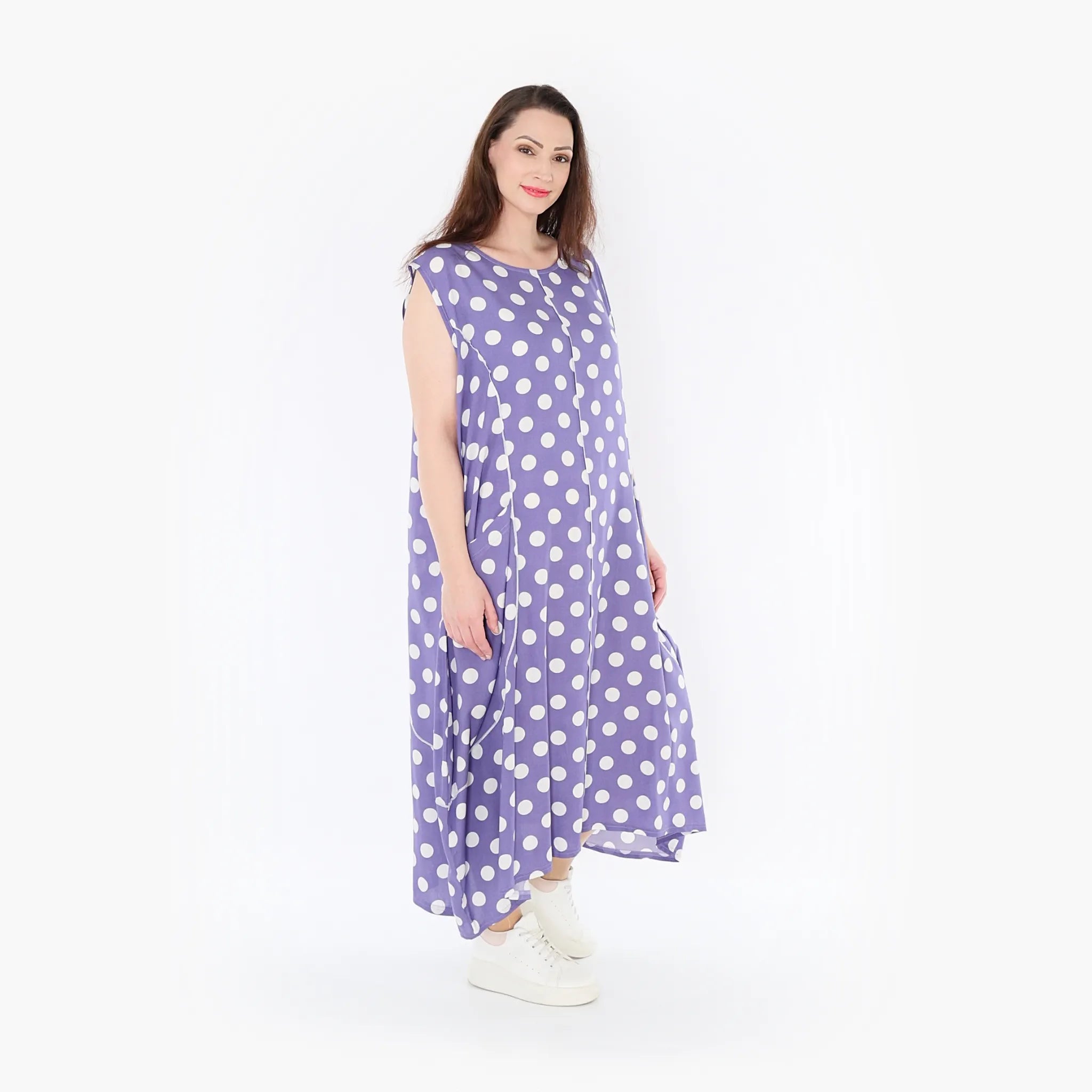 Ballonkleid von AKH Fashion aus Viskose, 1417.01920, Flieder/Weiß, Schick, Modern, Bequem