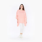 A-Form Bigshirt von AKH Fashion aus Viskose, 1417.00593, Rosa/Weiß, Schick, Modern, Bequem