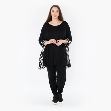 A-Form Bigshirt von AKH Fashion aus Baumwolle, 1418.00593, Schwarz/Weiß, Schick, Modern