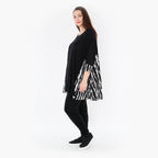  A-Form Bigshirt von AKH Fashion aus Baumwolle, 1418.00593, Schwarz/Weiß, Schick, Modern