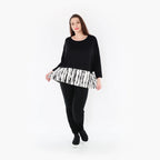  AKH Fashion Bigshirt in kastiger Form, aus Baumwolle, 1418.06888, Weiß/Schwarz, Schick