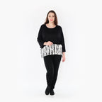  AKH Fashion Bigshirt in kastiger Form, aus Baumwolle, 1418.06888, Weiß/Schwarz, Schick