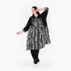  Ballon Bluse von AKH Fashion aus Viskose, 1418.06899, Schwarz/Weiß, Schick, Modern, Bequem