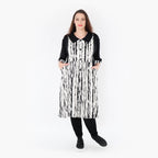  Ballon Bluse von AKH Fashion aus Viskose, 1418.06899, Weiß/Schwarz, Schick, Modern, Bequem