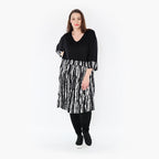  A-Form Shirt von AKH Fashion aus Viskose, 1418.06900, Schwarz/Weiß, Schick, Modern, Bequem