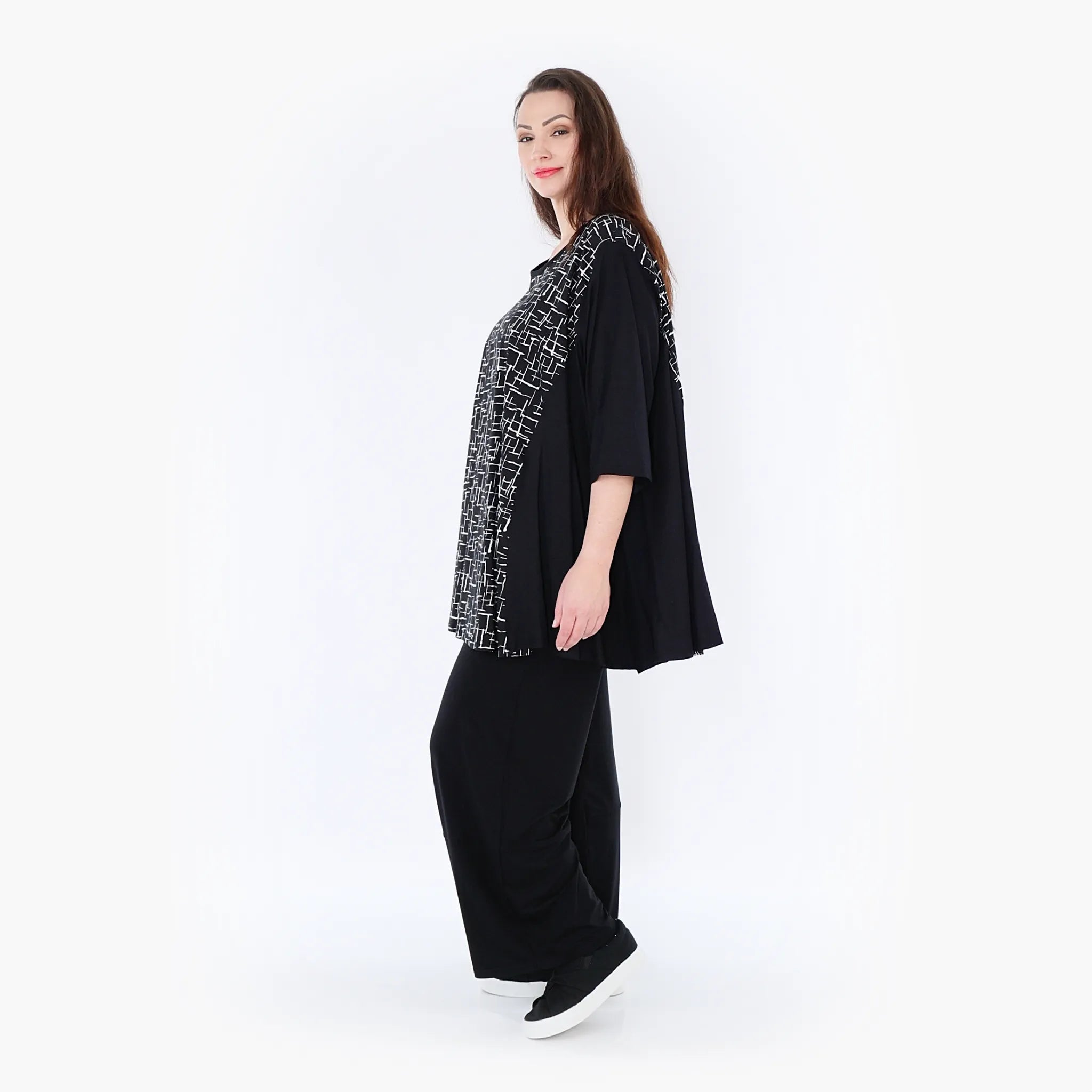 A-Form Shirt von AKH Fashion aus Viskose, ausgefallene, zeitlose Lagenlook Mode