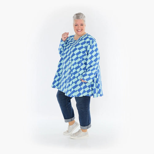 A-Form Shirt von AKH Fashion aus Baumwolle, ausgefallene, zeitlose Lagenlook Mode