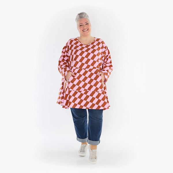 A-Form Shirt von AKH Fashion aus Baumwolle, ausgefallene, zeitlose Lagenlook Mode