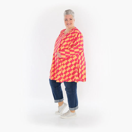 A-Form Shirt von AKH Fashion aus Baumwolle, ausgefallene, zeitlose Lagenlook Mode