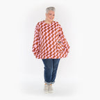 AKH Fashion Shirt in gerader Form, aus Baumwolle, 1427.06987, Pink/Cognac, Kariert, Schick