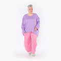  A-Form Bigshirt von AKH Fashion aus Viskose, 1429.07013, Flieder, Schick, Modern, Bequem