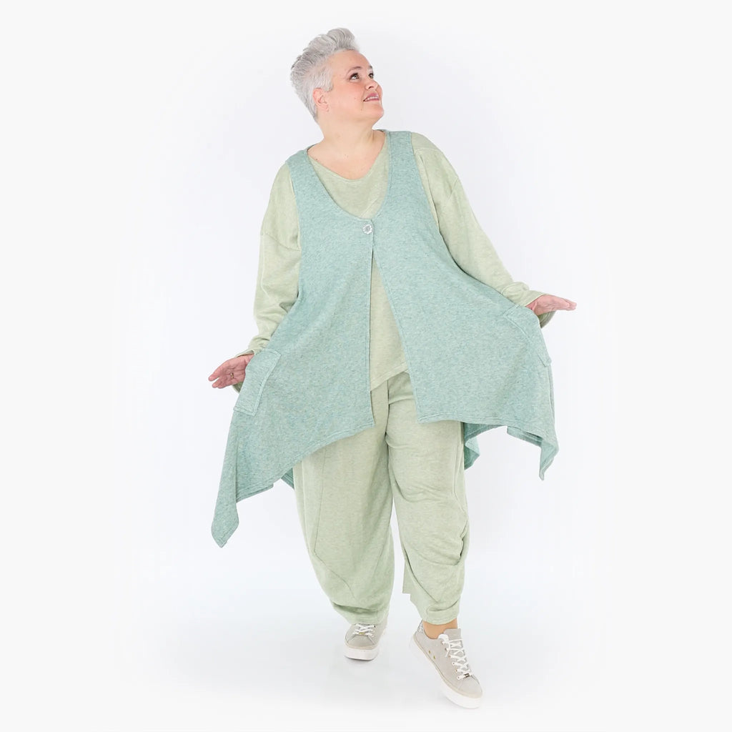  A-Form Weste von AKH Fashion aus Viskose, 1429.00110, Mint, Schick, Modern, Bequem, Schick