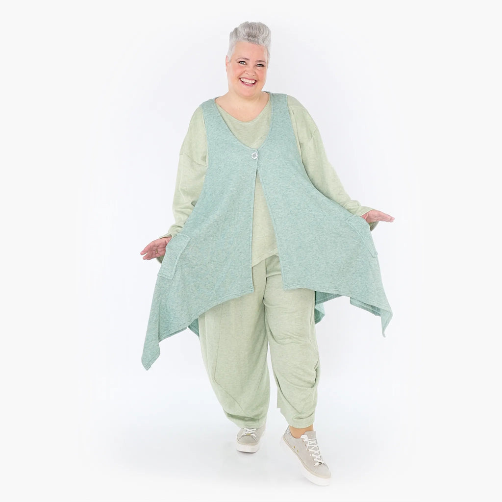  A-Form Weste von AKH Fashion aus Viskose, 1429.00110, Mint, Schick, Modern, Bequem, Schick