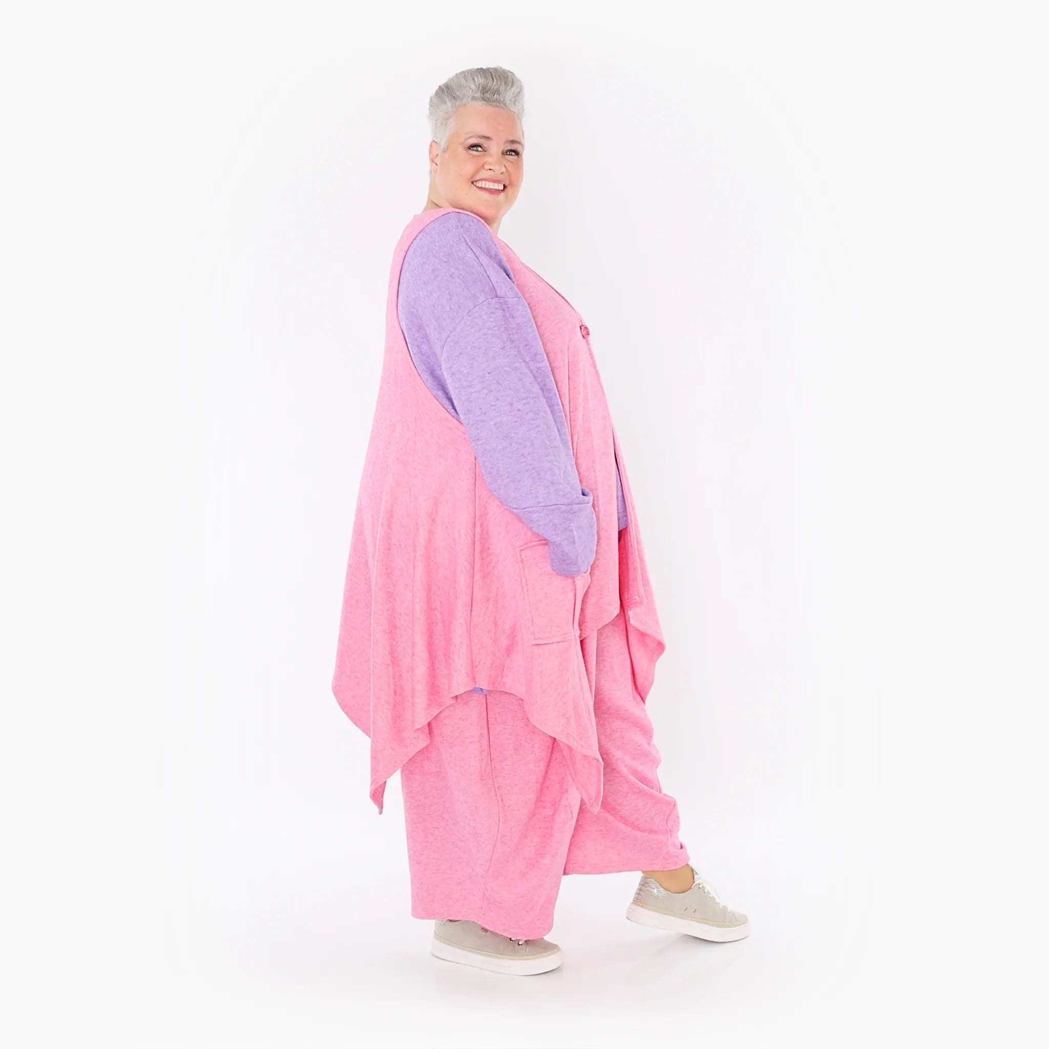  A-Form Weste von AKH Fashion aus Viskose, 1429.00110, Pink, Schick, Modern, Bequem, Schick