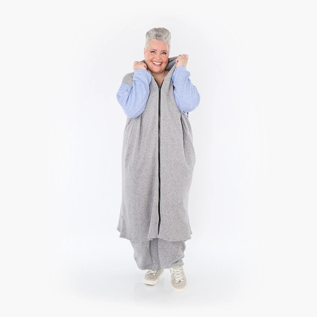  AKH Fashion Weste in gerader Form, aus Viskose, 1429.06879, Hellgrau, Schick, Modern