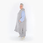  AKH Fashion Weste in gerader Form, aus Viskose, 1429.06879, Hellgrau, Schick, Modern