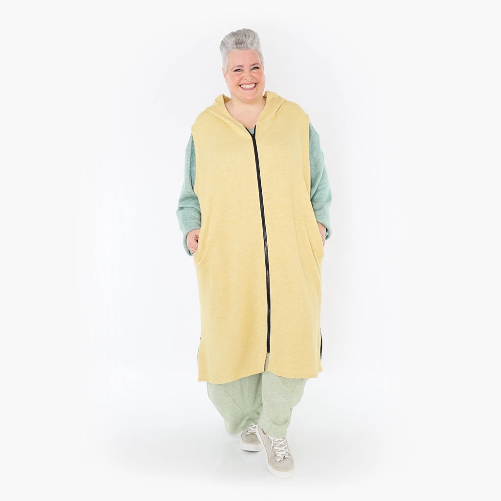  AKH Fashion Weste in gerader Form, aus Viskose, 1429.06879, LimeGelb, Schick, Modern