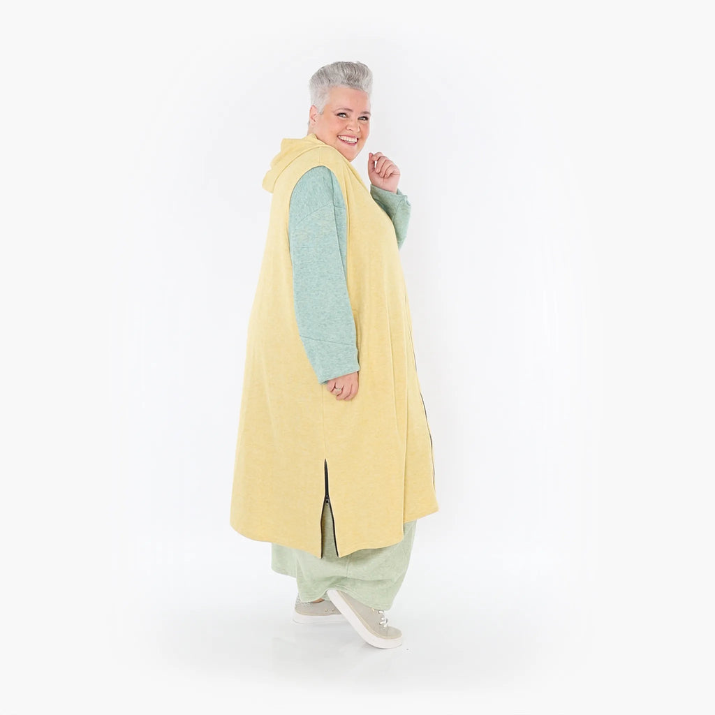  AKH Fashion Weste in gerader Form, aus Viskose, 1429.06879, LimeGelb, Schick, Modern