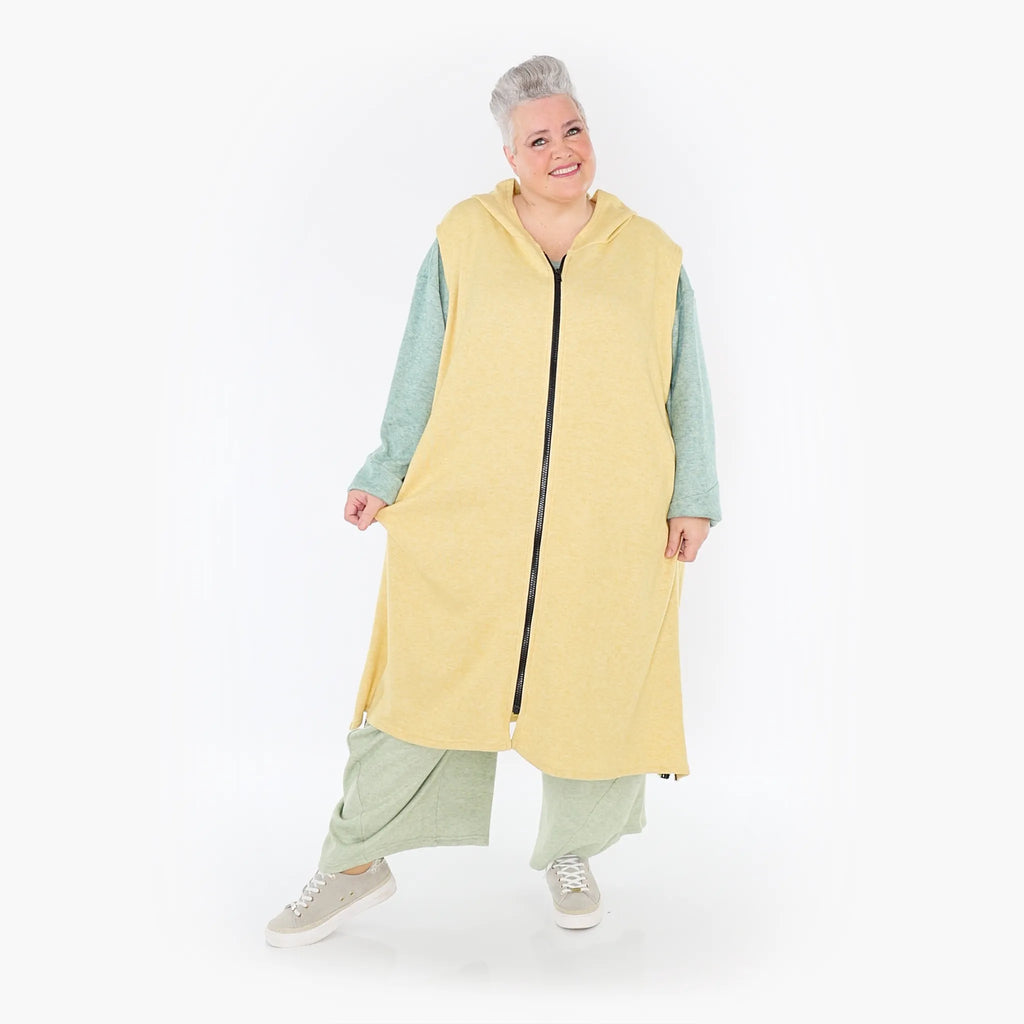  AKH Fashion Weste in gerader Form, aus Viskose, 1429.06879, LimeGelb, Schick, Modern