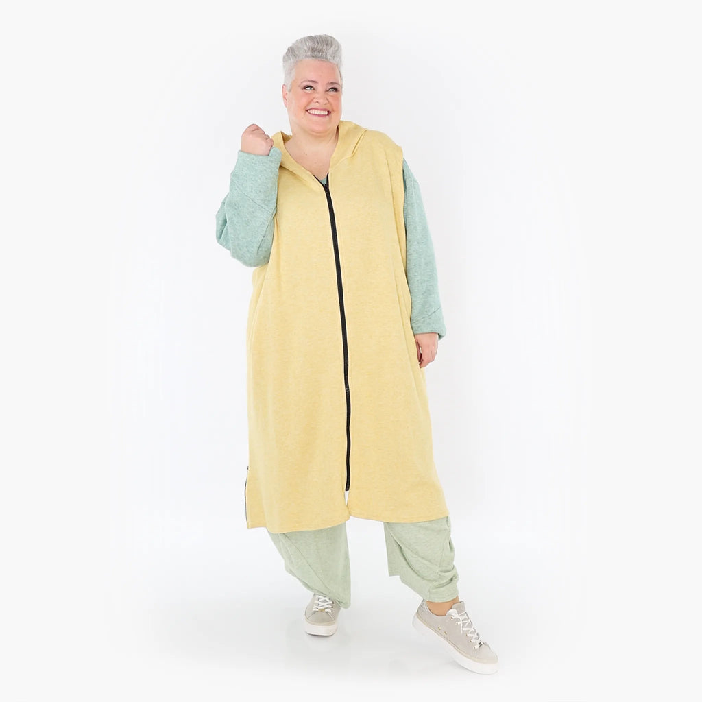  AKH Fashion Weste in gerader Form, aus Viskose, 1429.06879, LimeGelb, Schick, Modern