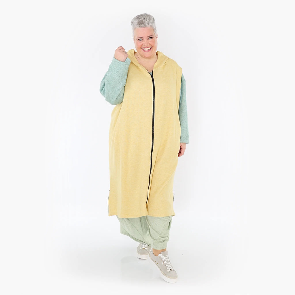  AKH Fashion Weste in gerader Form, aus Viskose, 1429.06879, LimeGelb, Schick, Modern