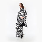  A-Form Jacke von AKH Fashion aus Materialmix, 1433.06842, Schwarz/Weiß, Schick, Modern