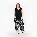  Ballonhose von AKH Fashion aus Viskose, 1434.08067, Schwarz/Weiß, Schick, Modern, Bequem