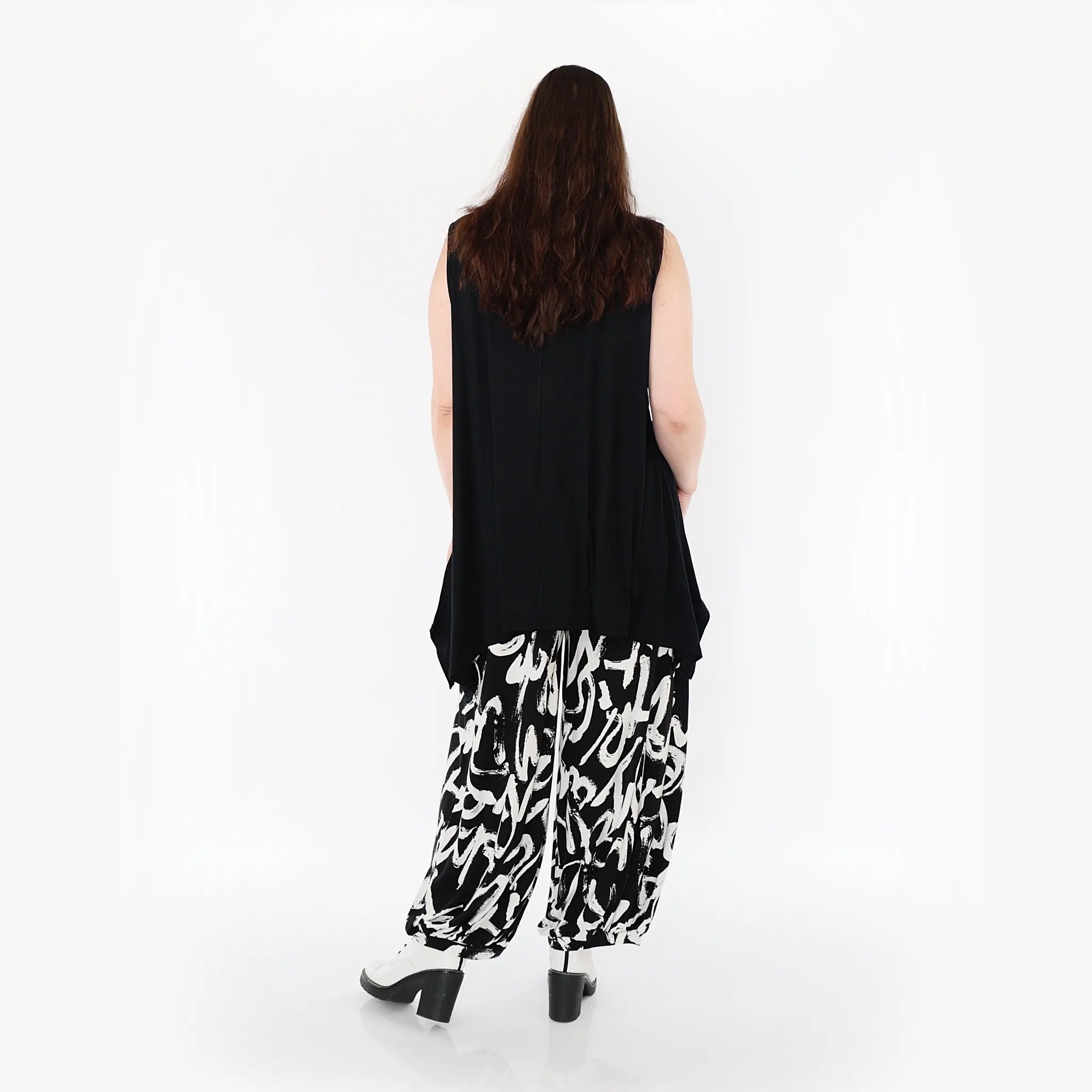  Ballonhose von AKH Fashion aus Viskose, 1434.08067, Schwarz/Weiß, Schick, Modern, Bequem