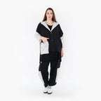  AKH Fashion Jacke in kastiger Form, aus Baumwolle, 1441.07025, Schwarz/Weiß, Schick