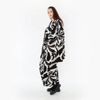  AKH Fashion Jacke in kastiger Form, aus Viskose, 1442.06070, Ecru/Schwarz, Schick, Modern