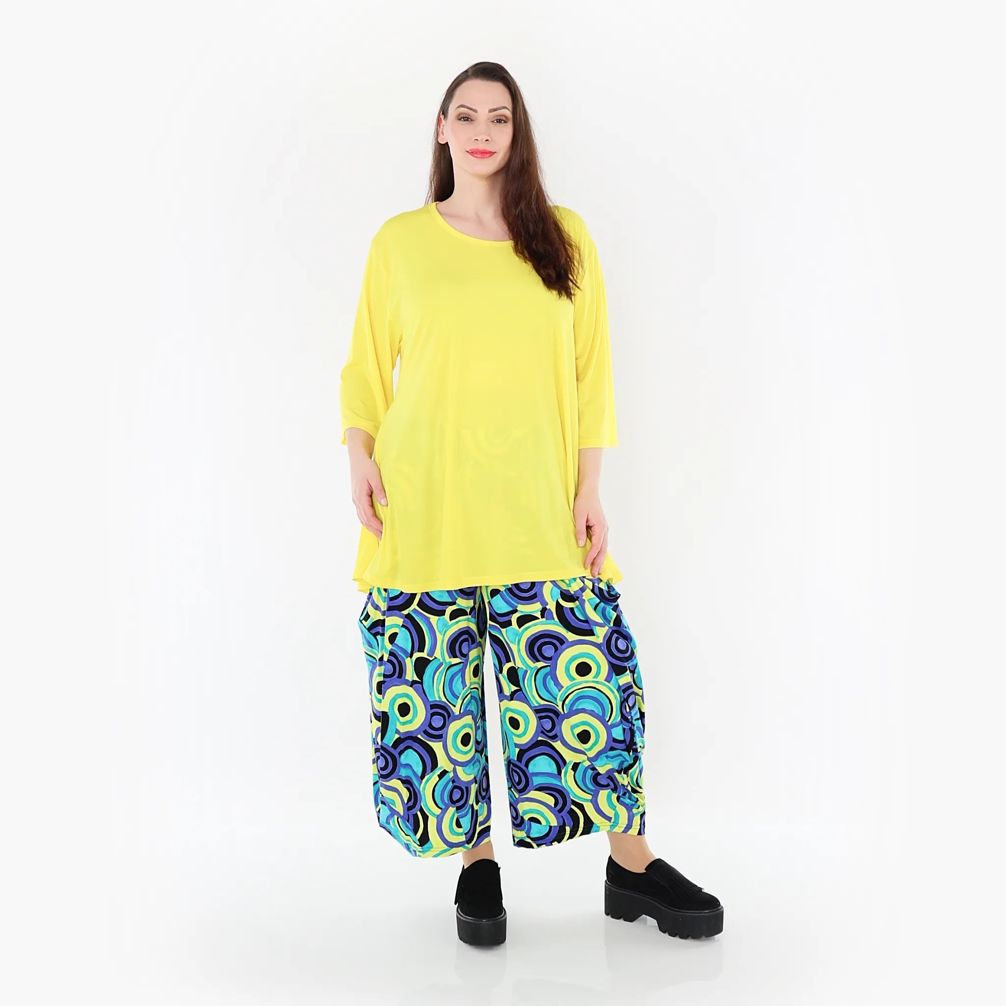  Ballonhose von AKH Fashion aus Viskose, 1443.08069, Lime/Multicolor, Schick, Modern