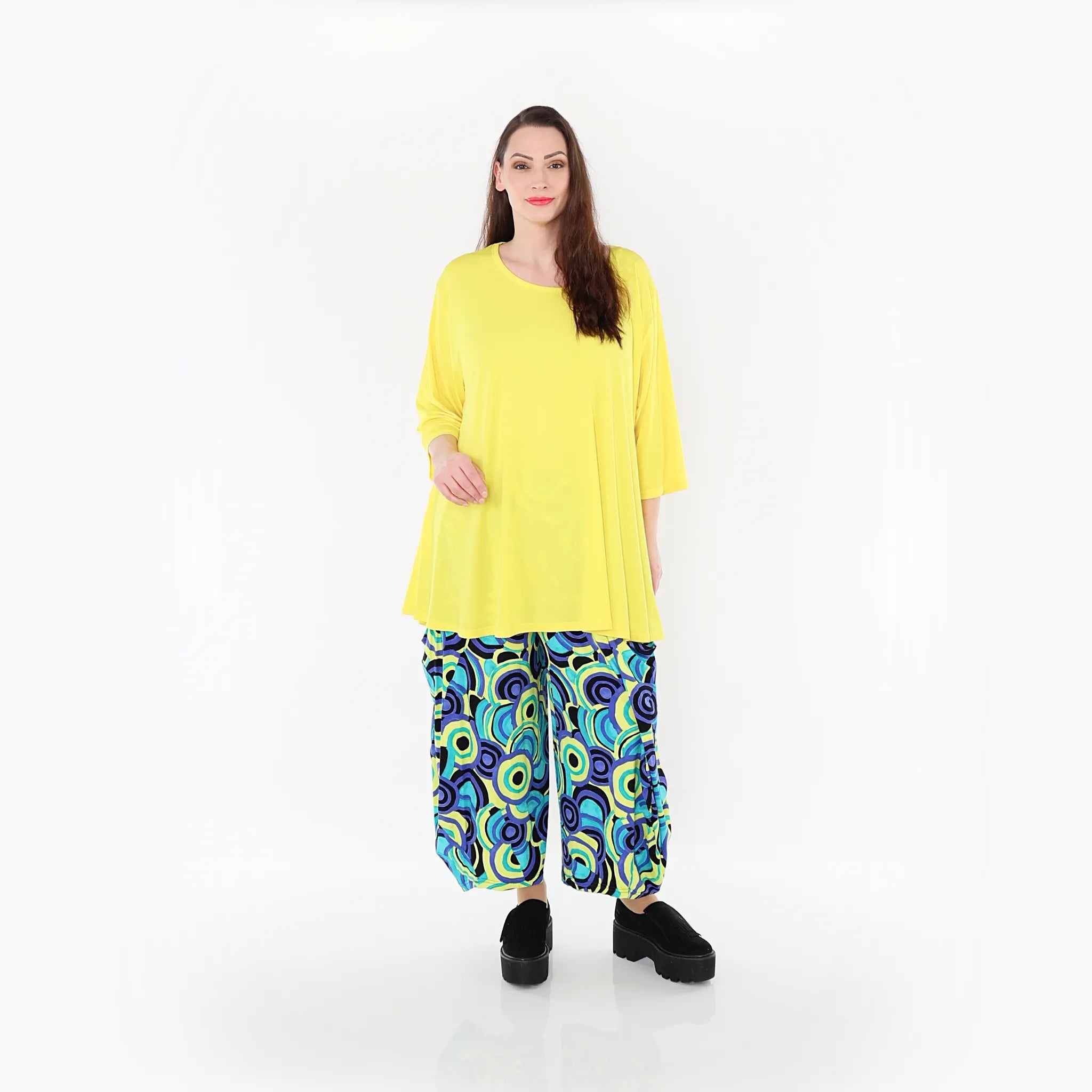  Ballonhose von AKH Fashion aus Viskose, 1443.08069, Lime/Multicolor, Schick, Modern