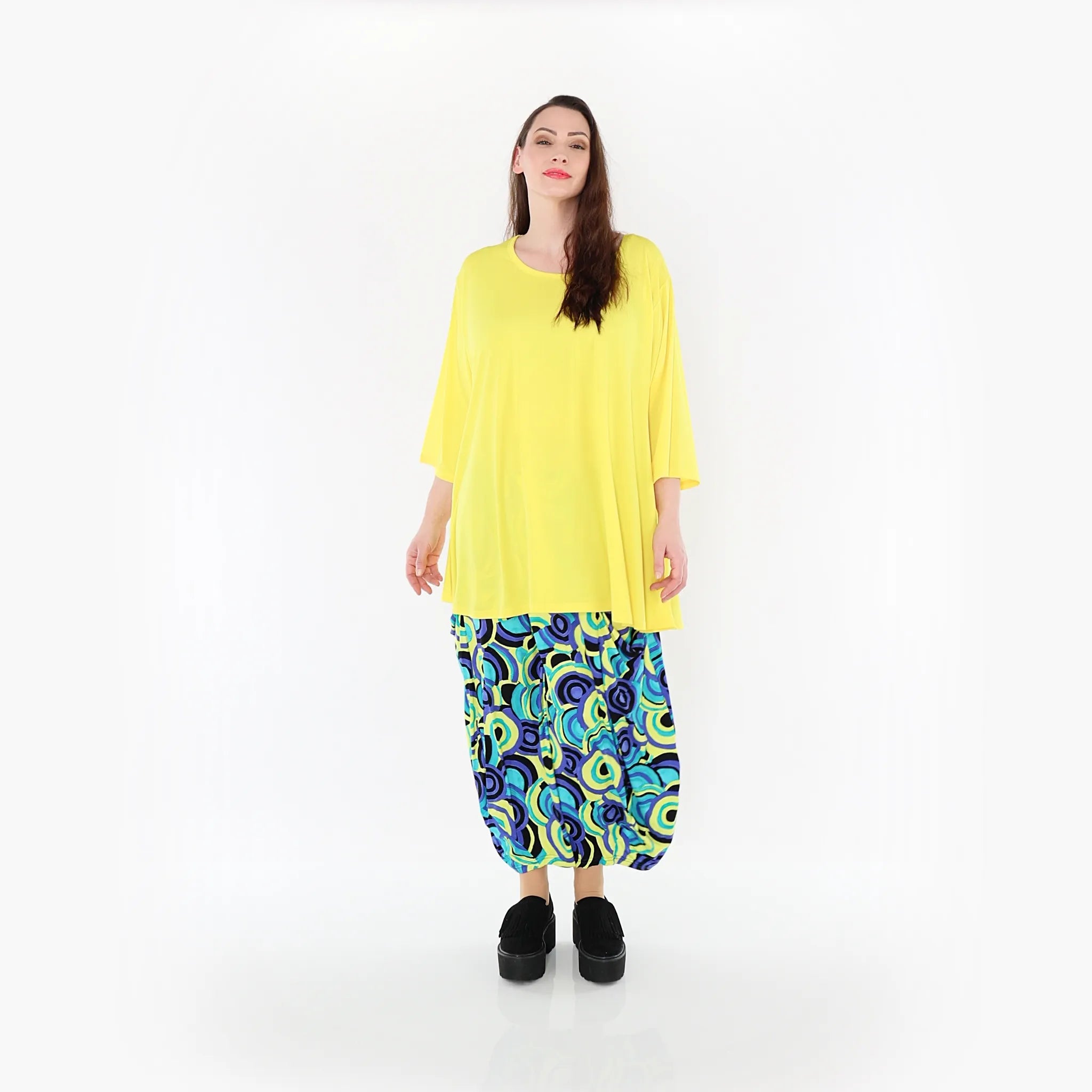  Ballonhose von AKH Fashion aus Viskose, 1443.08069, Lime/Multicolor, Schick, Modern