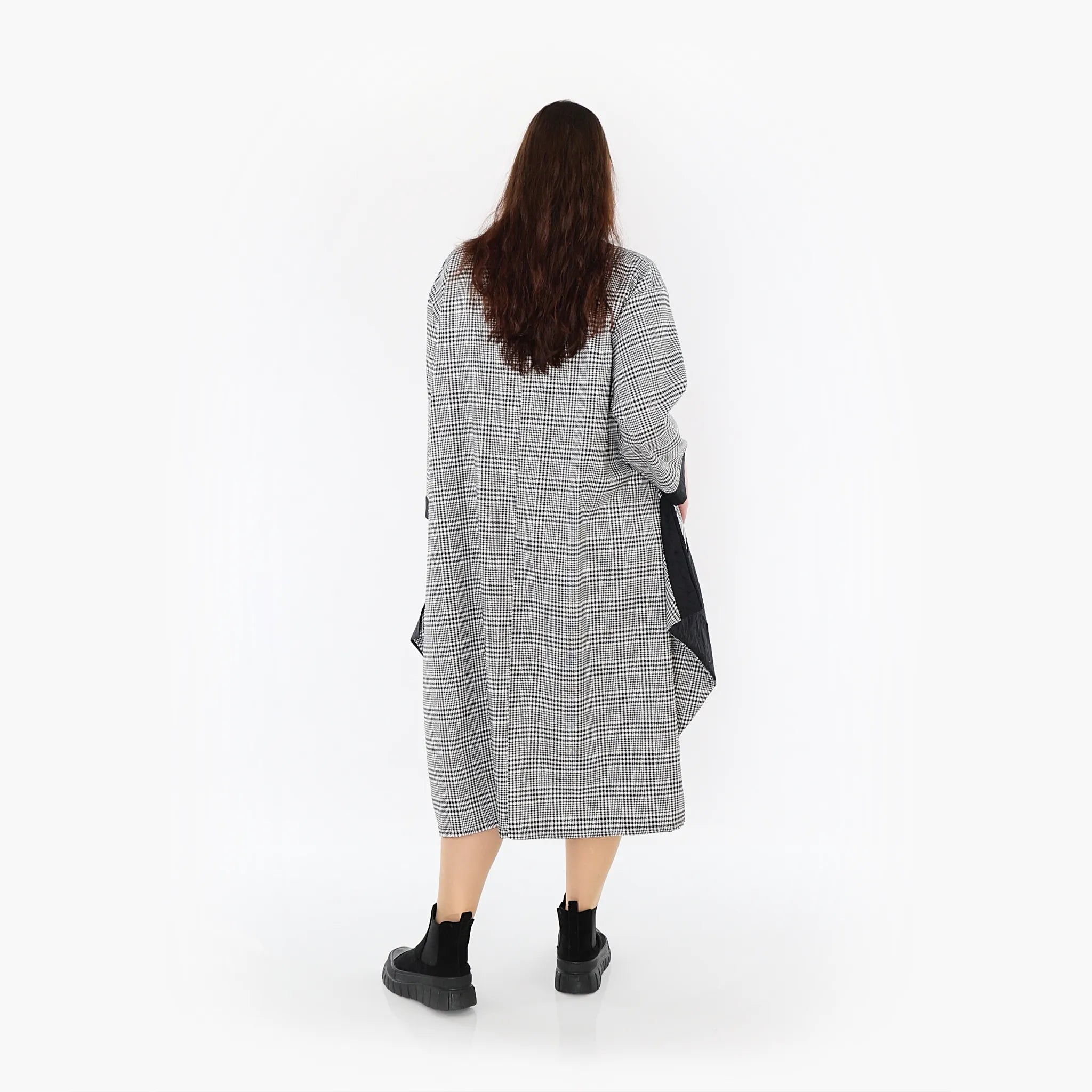  Ballonkleid von AKH Fashion aus Baumwolle, 1444.02088, Schwarz/Weiß, Schick, Modern